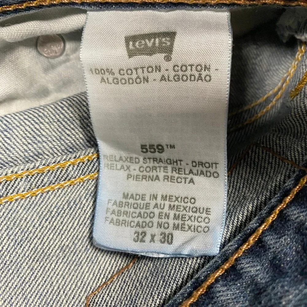 Y2K Vintage Levis 559 32x30 Men's Jeans Wide Leg Baggy Loose‎ Fit